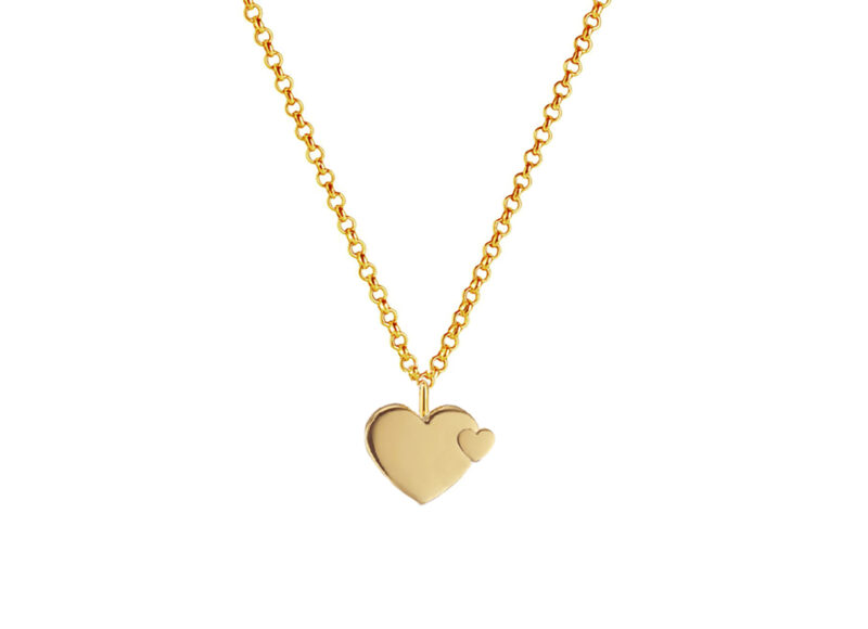 Little Piece of My Heart Pendant Solid Gold