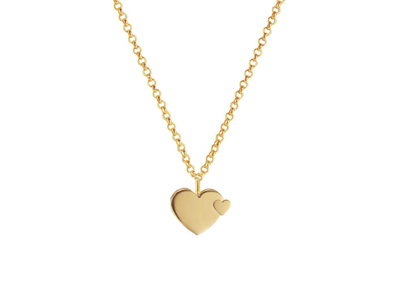 Little Piece of My Heart Pendant Solid Gold