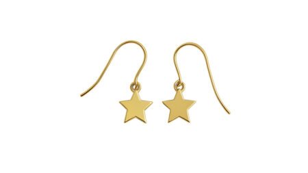 My Precious Star Drop Earrings Solid Gold