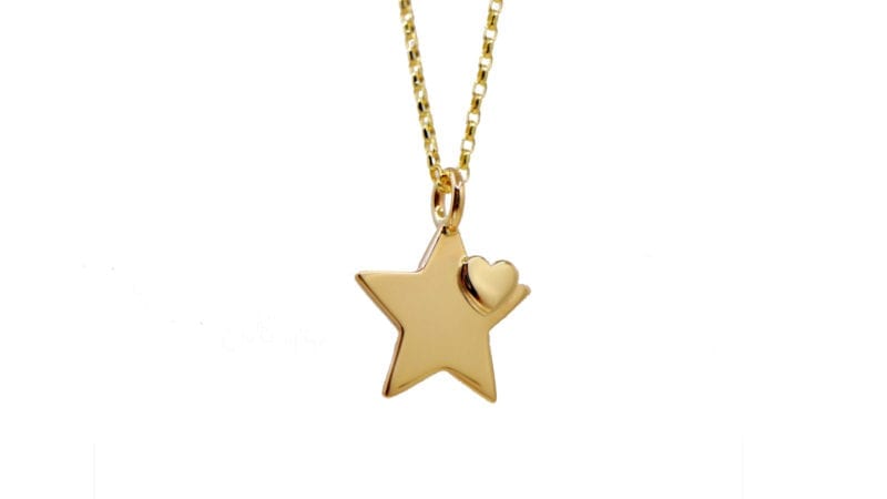 Star Pendant Solid Gold