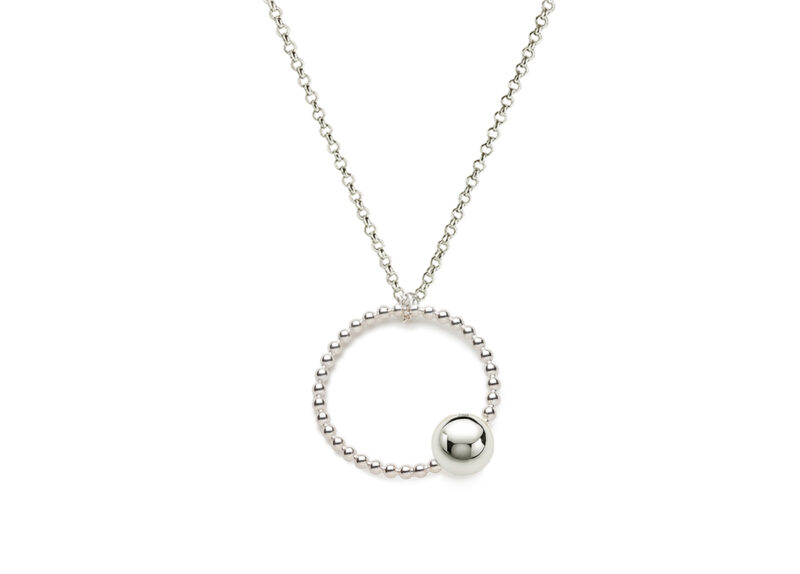 Beads of Gratitude Pendant With Silver Ball