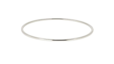 Sterling Silver Round Bangle 2mm
