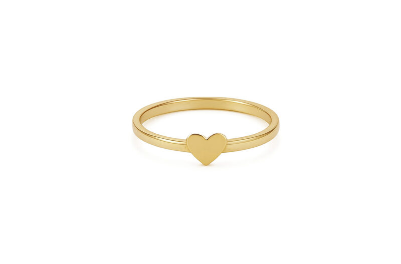 Little Piece of My Heart Ring Solid Gold