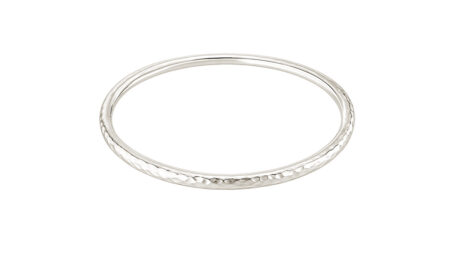 Sterling Silver Textured Bangle 3mm
