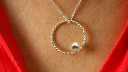 Beads of Gratitude Pendant White Freshwater Pearl - Image 2