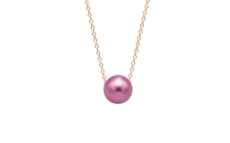 Roll with It Pendant 9ct Gold & Pink Anodized Aluminium