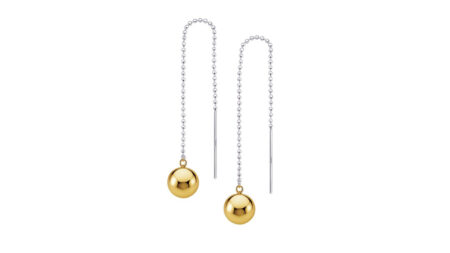 Beads of Gratitude Silver and Gold Ear Threaders