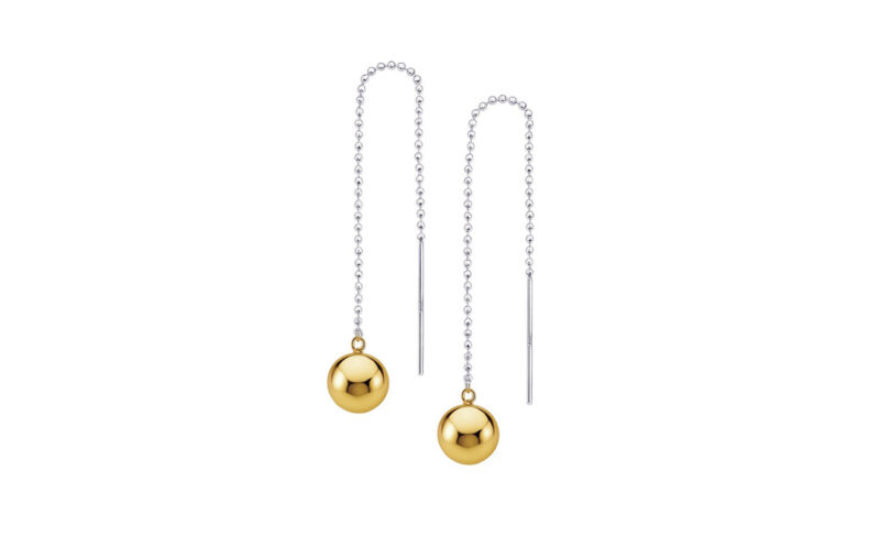 Beads of Gratitude Silver and Gold Ear Threaders