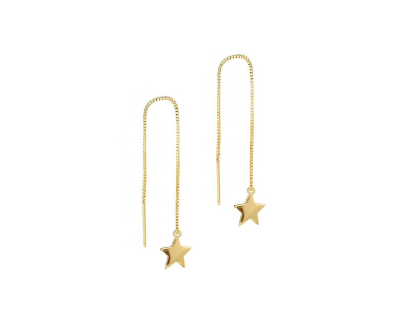 My Precious Star Earring Threaders Solid Gold