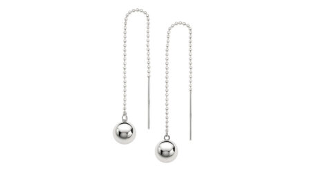 Roll With It Silver Threader Earrings