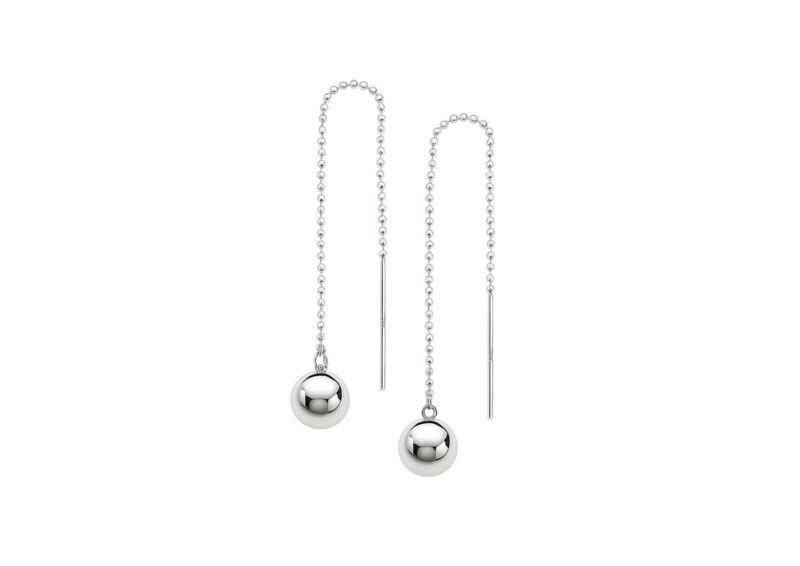 Roll With It Silver Threader Earrings
