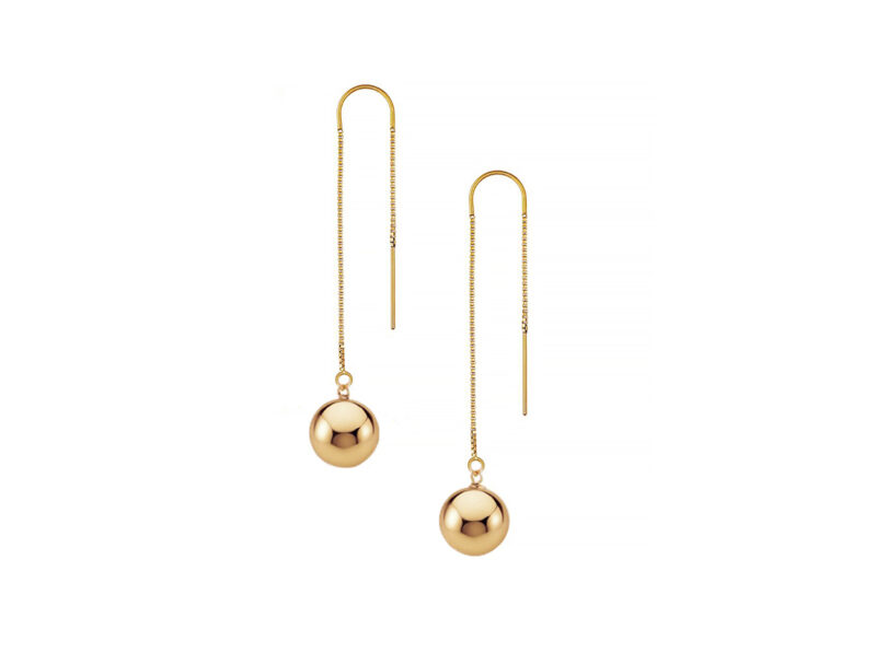 Roll With It Gold Filled Threader Earrings