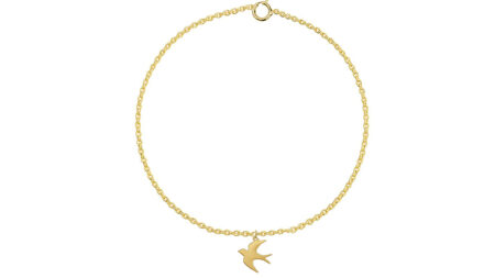 Flying Home Golden Swallow Bracelet Solid Gold