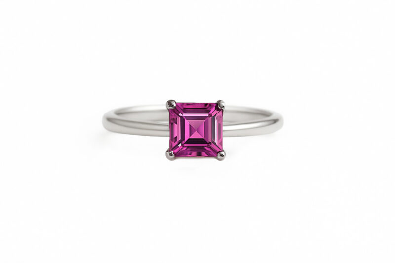 Pink Princess Silver and Pink Topaz Ring