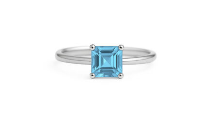 Swiss Blue Topaz and Silver Ring